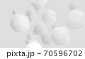 Abstract 3D rendering deformed white Metaballs 70596702