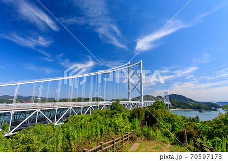 広島・しまなみ海道・因島大橋 広島・しまなみ海道・因島大橋 70597173