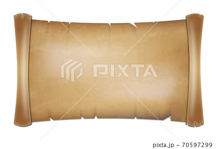 フレーム 古い巻物 茶色 のイラスト素材