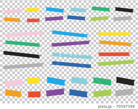 マスキングテープセット ドット のイラスト素材