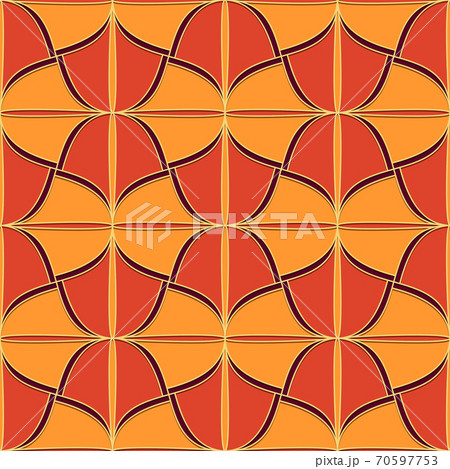 Seamless hand drawn multicolor pattern, mosaic background. Repeating ornament can be used for paper, wallpaper, pattern fills, webpage, surface textures. Gorgeous seamless backdrop. 70597753