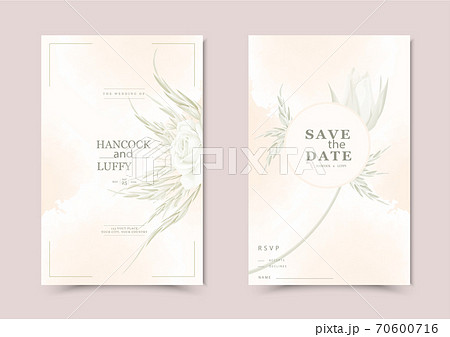 Floral wedding invitation card. Floral wedding invitation card. 70600716