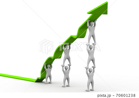 People pushing up the arrow People pushing up the arrow 70601238