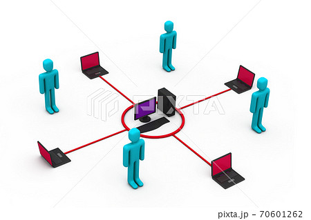 Computer network communicating 70601262