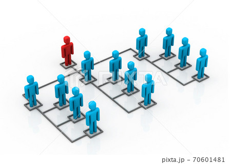 Business network with leader 70601481