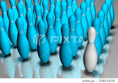 3d illustration of bowling in color background 70601630