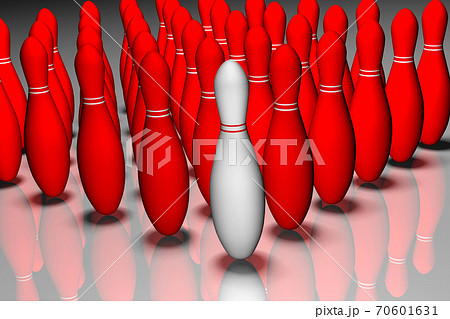 3d illustration of bowling in color background 70601631