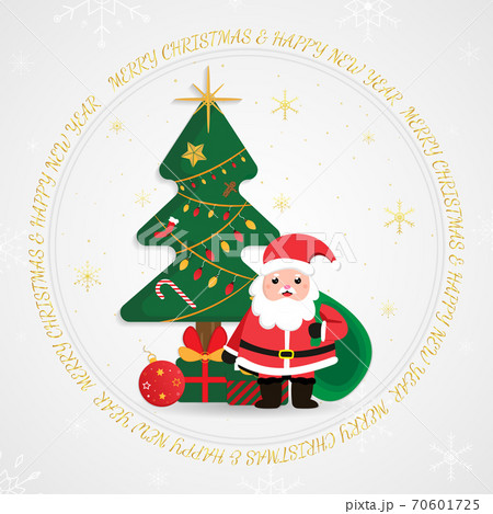 White christmas banner circle frame design. 70601725