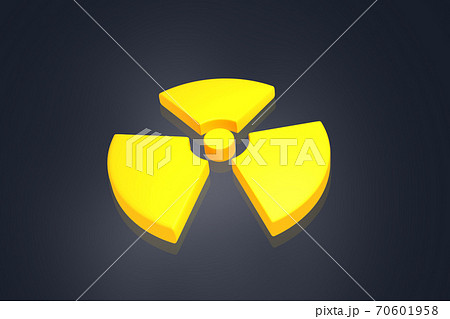 3d highly rendering radiation symbol in black background 70601958