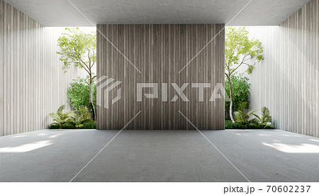 Empty old wood plank wall 3d render 70602237