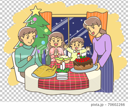 クリスマスディナーのイラスト素材 クリスマスディナーのイラスト素材
