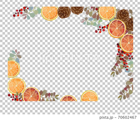 dried citrus fruit wreath clipart