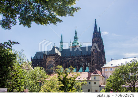 Prague castle sunny panorama view old town Prague castle sunny panorama view old town 70602979