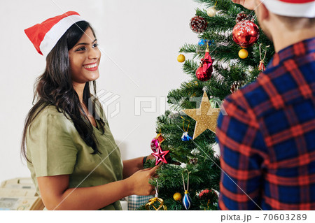 Decorating office for Christmas Decorating office for Christmas 70603289