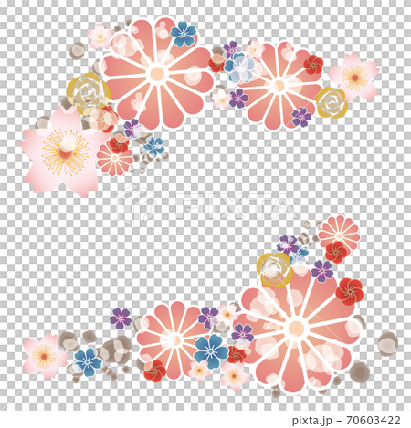Japanese style flower decoration - Stock Illustration [70603422] - PIXTA