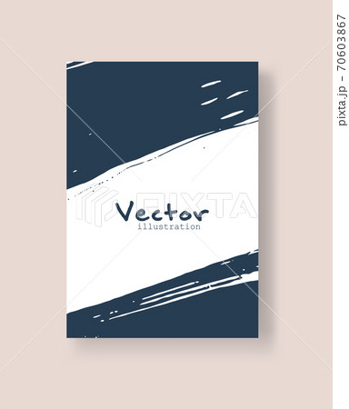 Abstract ink brush banners with grunge effect 70603867