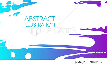 Color gradient ink brush stroke on white background. Japanese style. 70604578