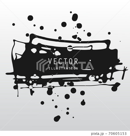 vector splats splashes and blobs of black ink paint in different shapes drips vector splats splashes and blobs of black ink paint in different shapes drips 70605153