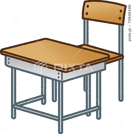 机と椅子のイラスト素材