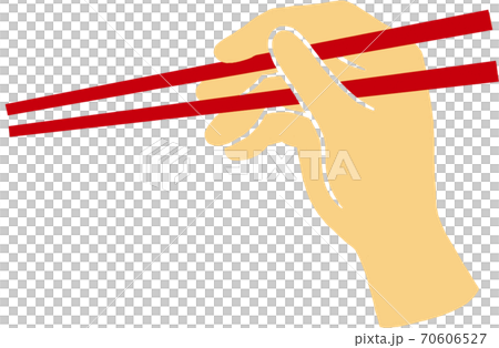 箸と持つ手のイラスト素材
