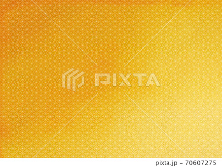 正月背景イラスト赤い金箔マテリアルに着物和柄 麻の葉 あさのは 70607275