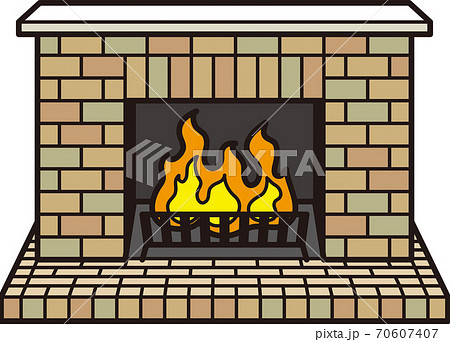 暖炉のイラスト素材