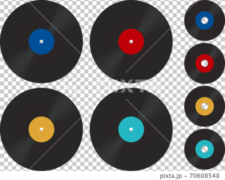 Lp盤レコード盤セットのイラスト素材