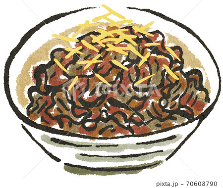 牛肉の佃煮のイラスト素材
