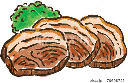 Grilled Pork Stock Illustration