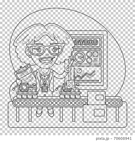 Quality Inspector Coloring Page Quality Inspector Coloring Page 70608941