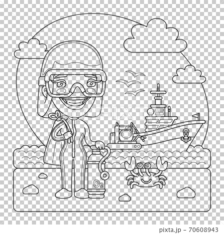 Oceanologist Coloring Page 70608943