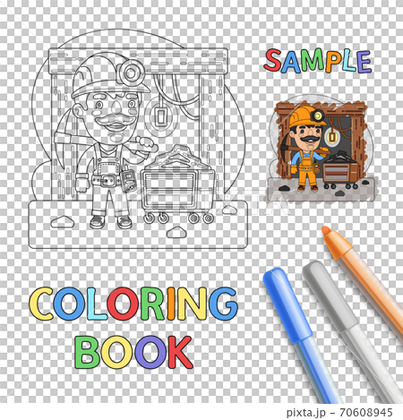 Miner Coloring Page Miner Coloring Page 70608945