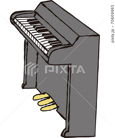 電子ピアノの手描きイラストのイラスト素材