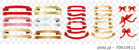 set of illustration ribbon Vector set of illustration ribbon Vector 70610611