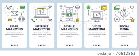 Vector modern thin line marketing concept web banners Vector modern thin line marketing concept web banners 70612863