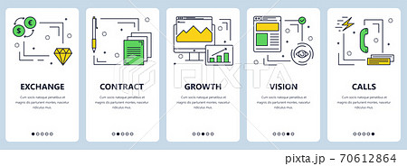 Vector modern thin line exchange concept web banners Vector modern thin line exchange concept web banners 70612864