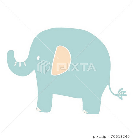 ゾウの可愛いイラストのイラスト素材