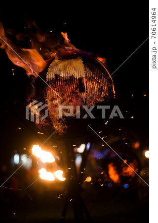Closeup of embers lanterns in the night Closeup of embers lanterns in the night 70614964