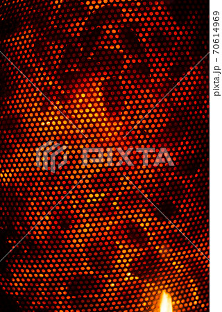 Closeup of embers lanterns in the night 70614969