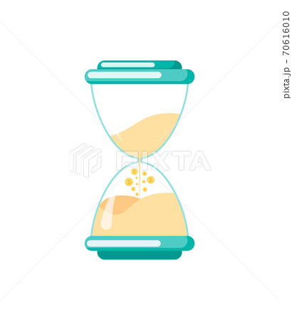 Hourglass with Sand Flowing Down Isolated Watch 70616010