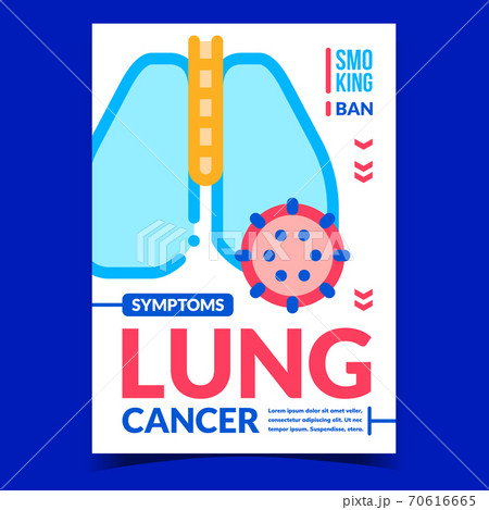 Lung Cancer Symptoms Creative Promo Banner Vector 70616665