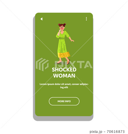 Shocked Woman Expression With Opened Mouth Vector 70616873