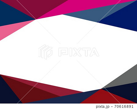 フレーム　幾何学模様　ホワイトスペース 70616891