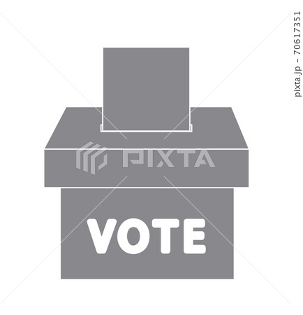 Vector of voter ballot going into a ballot box 70617351