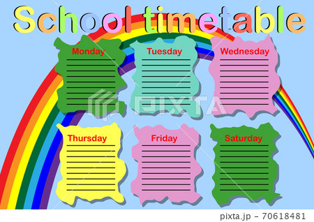 Template school timetable for students Template school timetable for students 70618481