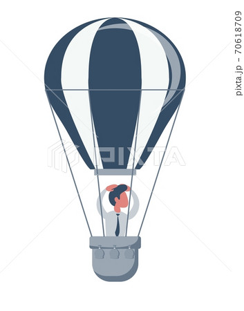 Businessman in hot air balloon 70618709
