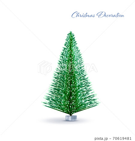Christmas and New Year 3D geometric decoration isolated on white background 70619481