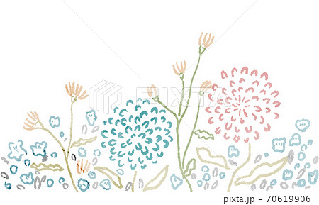 花畑の背景素材のイラスト素材 花畑の背景素材のイラスト素材