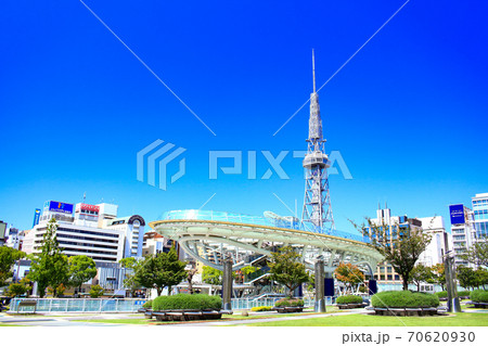 名古屋市、テレビ塔とオアシス21の風景 名古屋市、テレビ塔とオアシス21の風景 70620930