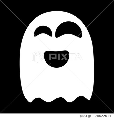 Ghost. White on black background. Vector Illustration. Ghost. White on black background. Vector Illustration. 70622614